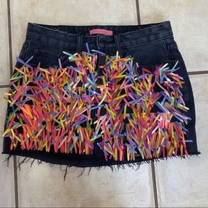 sequin mini skirt